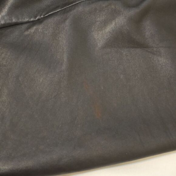 ANN KLEIN BLACK, VINTAGE LEATHER PENCIL SKIRT SZ 8 - Picture 8 of 8